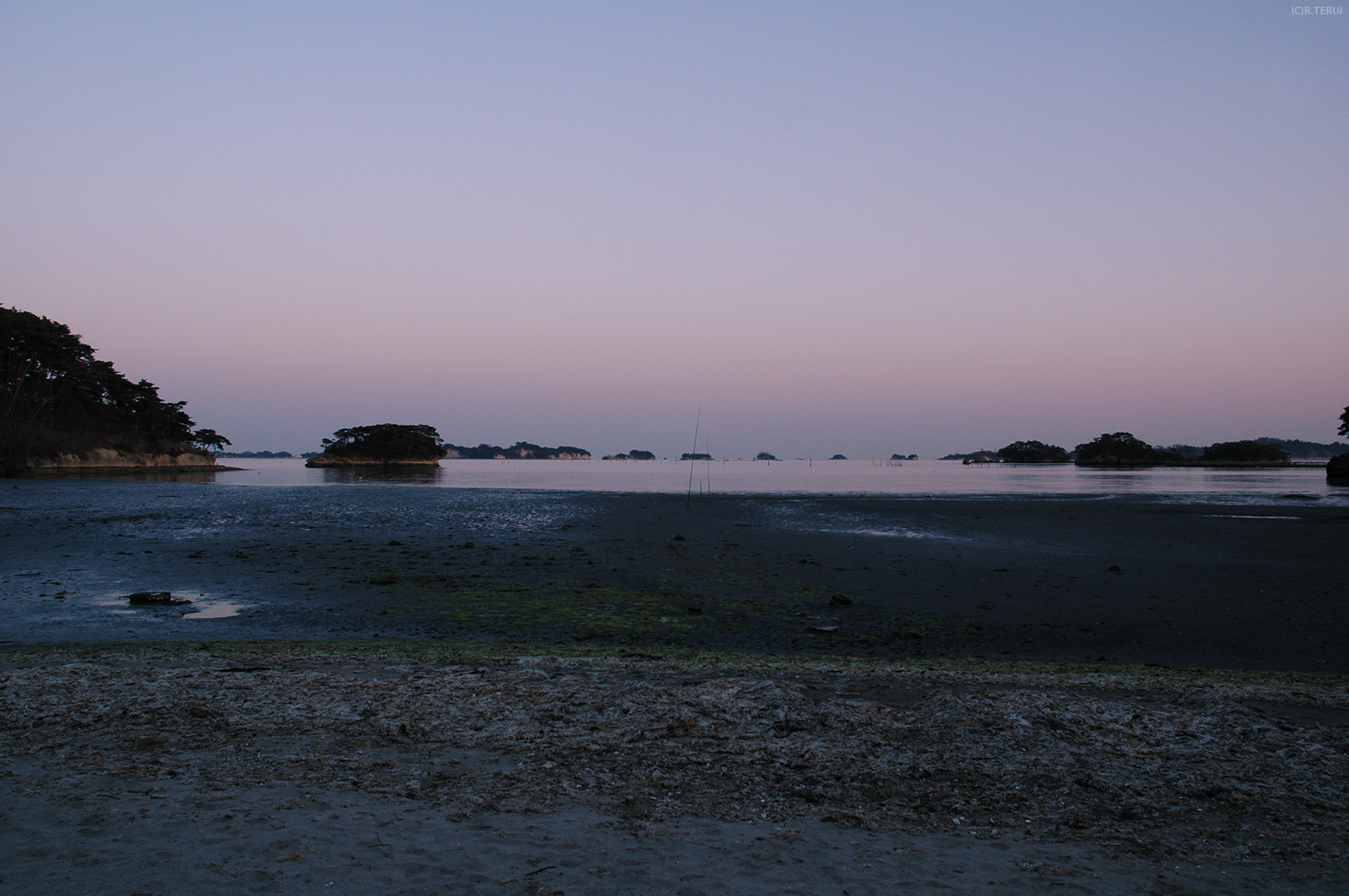 松島海岸　写真10　扇浜　夕暮れ