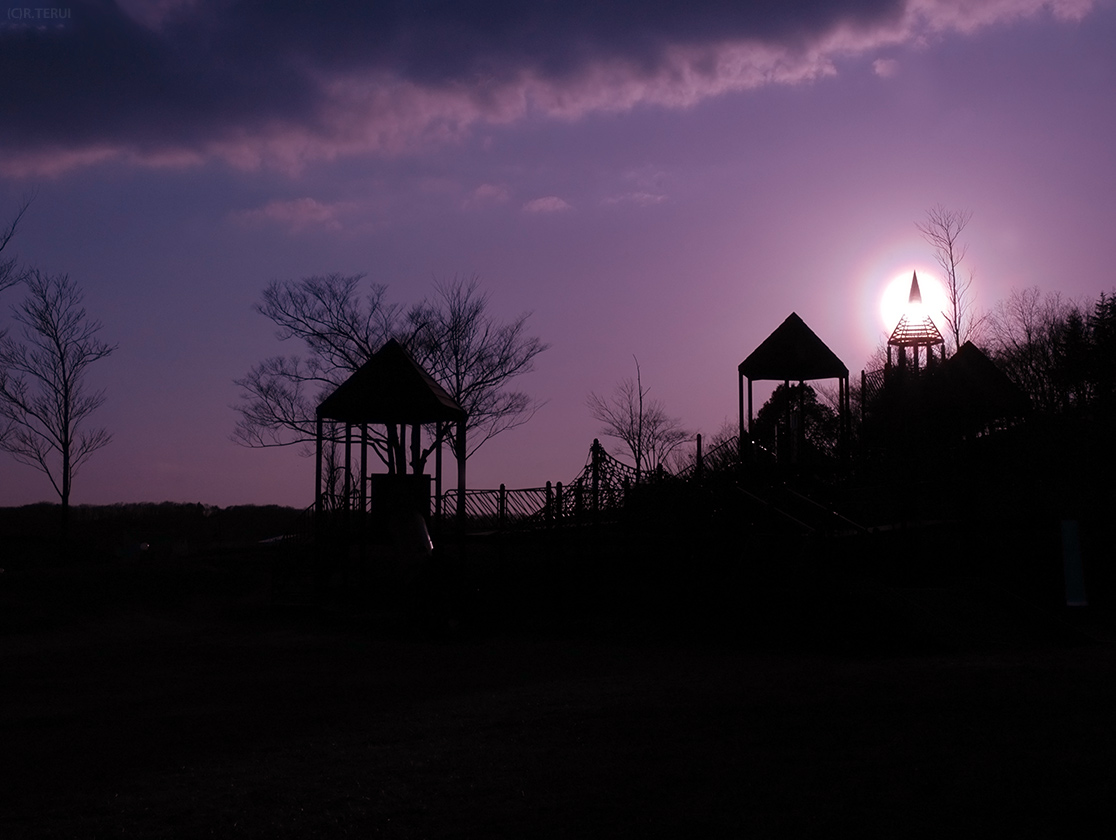 紫山公園　夕陽