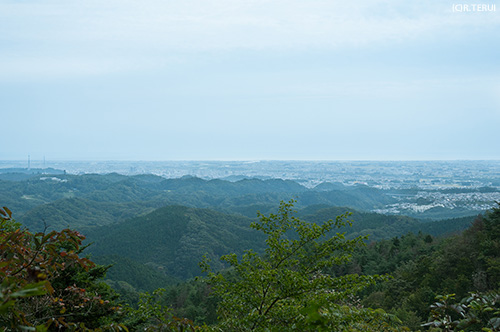 蕃山頂上からの眺め