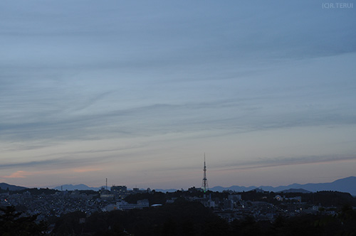 八木山の夕方