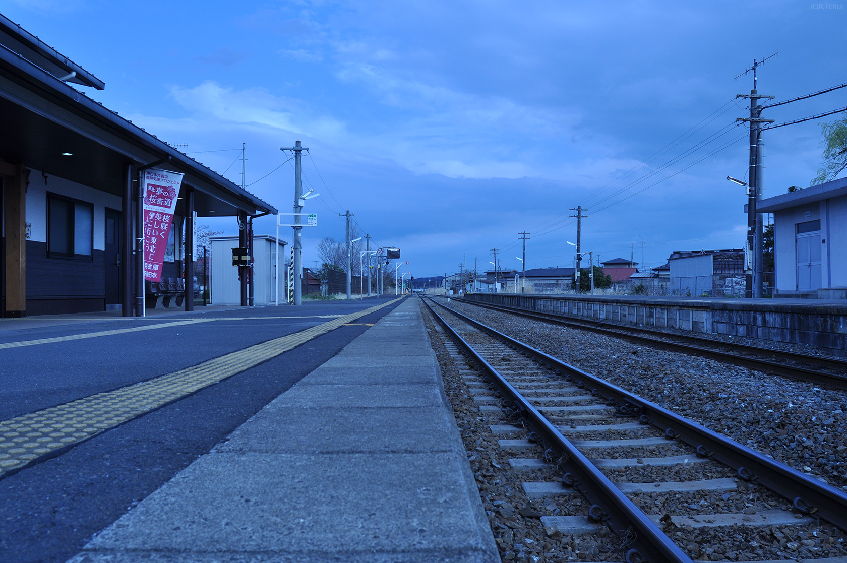 涌谷　写真12　涌谷駅のホーム